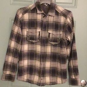 Flannel Jacket Horny Toad Lined Zipper & Snaps